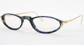 Vintage Meitzner Daloa 1137 Green /Blue /Gold Unique Eyeglasses Frame 48-21-135 - £58.48 GBP