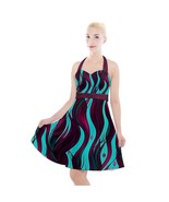 NEW! Women's Vintage Modern Halter Party Swing Dress Regular and Plus Available! - £31.44 GBP - £39.30 GBP