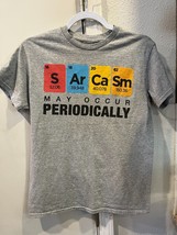 Periodic Table SArCaSm T-shirt Gray 90% cotton, Small - £7.66 GBP