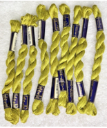 9 MINT Anchor Perle Pearl Cotton #280 DkCharteuse Embroidery Floss Vinta... - $22.92 CAD