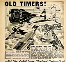 1949 Aviation Airplane Models Advertisement Old Timers Racers Jets Cleve... - $28.49