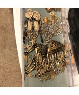 17 Pair Lot  Bundle Vintage Rhinestone Dangle Designer Earrings Custom D... - $135.40 CAD