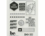 Clear Resin Stamp Set - I am Enough 11 Stamps - $17.99