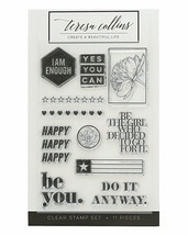 Clear Resin Stamp Set - I am Enough 11 Stamps - £14.07 GBP