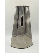 Vintage Michael Aram Molten Series Silver Bud Vase Beaded Modern Design ... - $64.35