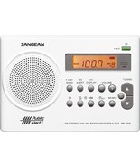 Sangean PR-D9W AM/FM/Weather Alert Rechargeable Portable Radio, White - £59.06 GBP