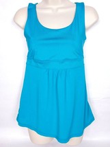 Z By Zella Women Racerback Tank Top Small Athletic Teal Shelf Bra Sleeve... - $13.86