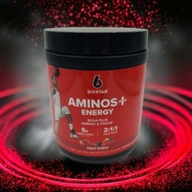 Six Star AMINOS Plus ENERGY 7.41oz BCAA 5g Amino Blend FRUIT PUNCH EXP 5... - $16.65