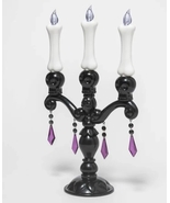 Hyde &amp; Eek Candelabra Lit 3 Candle Holder Halloween Jeweled Bones Skulls - $549.33 MXN
