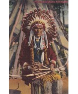 Indian Chief Full Regalia 1951 Little Falls MN to Lamar MO Postcard B15 - €2,57 EUR