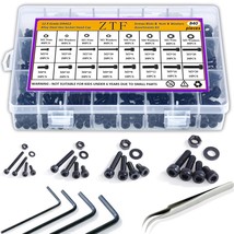 Ztf 840Pcs M2 M3 M4 M5 Socket Head Cap Screws Nuts Assortment Kit With S... - £26.27 GBP