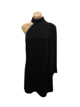 SHOSHANA Thayer Black Asymmetric Long-Sleeve Mini Dress - Size 8 - $125.00