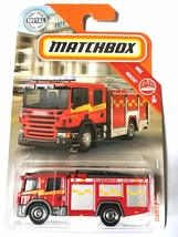 Matchbox 2019 MBX Rescue Scania P 360 (Fire Engine) 56/125, Red - £25.29 GBP
