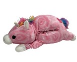 Squishmallows Hugmallows Angelie 21&quot; Plush Pink Unicorn 2021 Kelly Toy - £17.77 GBP