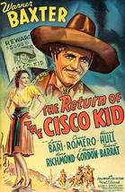 The Return Of The Cisco Kid - 1939 - Movie Poster Magnet - £9.60 GBP