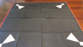  &quot;&quot;BLACK CARD TABLE - TABLE CLOTH WITH TIES&quot;&quot; - VINTAGE - £6.63 GBP