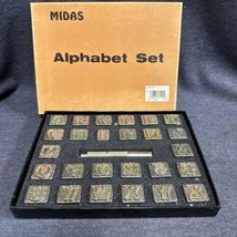 Vintage Leather Craftool Midas 3/4 Inch Metal Stamp Alphabet Full Set - £19.42 GBP
