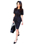 CelebrityDesignz Womens Amal Clooney Inspired Polka Dot Peplum Skirt Sui... - $119.99