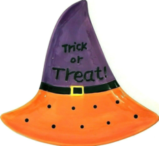 Mode Imports Halloween Witch&#39;s Hat Treat Dish 11.75&quot; x 11.5&quot; NWT - £12.51 GBP