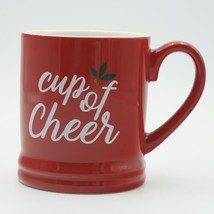 Threshold "Cup Of Cheer" Mug Stoneware Winter Christmas Holly Coffee Tea Cup - $14.85