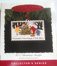 HALLMARK Ornament U.S. Christmas Stamps  &quot;Season&#39;s Greetings&quot; W/Display ... - $44.55