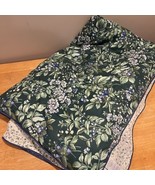 Vtg Laura Ashley Bramble Berry Green Floral TWIN Comforter Reversible USA - $1,681.21 MXN