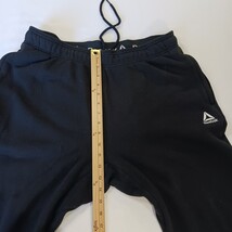 Reebok Men’s Size L (34×29)  Fleece Joggers Black Sweatpants REM243PA40021 image 5