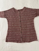 Charming Charlie Women's Brown Long Sleeve Button-Up Blouse Top T-Shirt Size S image 6