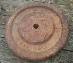 Vintage York Weight Plate 1 Inch Hole 50 Pounds Barbell Round Edges 50LB - £79.92 GBP