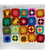 Lot of 20 Crochet Granny Squares Approx 3&quot; for Afghan Blanket Throw - $19.99