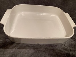 Corning ware rectangle  large solid white, no design like new - $35.00