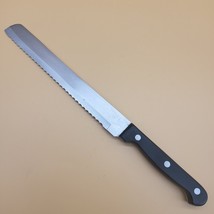 Phillippe Richard Bread Knife 8 inch Blade Serrated Black Handle 3 Rivets - $14.90 CAD