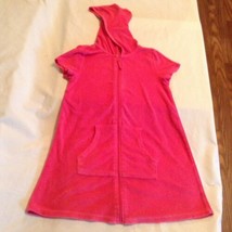 Size 7-8 Medium Wonder Nation swimsuit cover dress hoodie pink terry cloth girls - £10.50 GBP