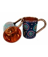 Handmade Pure Copper Outer Hand Painted Art Work Wine, Vodka, Beer,Cocktail - £36.49 GBP
