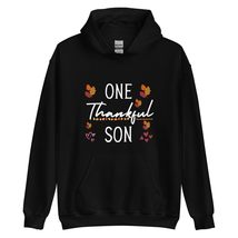 One Thankful Son Family Thanksgiving Unisex Hoodie Black - £26.58 GBP+
