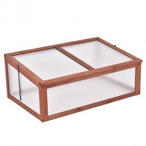 Outdoor Indoor Garden Portable Wooden Greenhouse - Color: Brown - $140.62