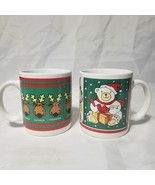 1988 Christmas Mugs Santa&#39;s Reindeer and Snow bears with gifts - Houston... - £11.37 GBP