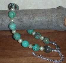 An item in the Jewelry & Watches category: GORGEOUS TURQUOISE AND FRESH WATER PEARLS  BEADS BR