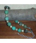 GORGEOUS TURQUOISE AND FRESH WATER PEARLS  BEADS BR - £15.95 GBP
