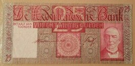 NETHERLANDS 25 GULDEN 1941 BANKNOTE VF - XF NO RESERVE - £21.78 GBP