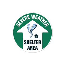 16 x 16 in. Non-Slip Circle Vinyl Floor Decal - Severe Weather - $33.78