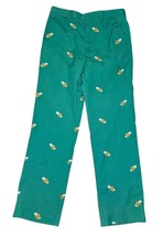 Vintage Green Dress Golf Embroidered Pattern Chinos Pants Trousers Sz 31x31 - $52.25