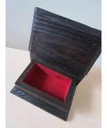 FRENCH STYLE CARVED WOOD BOOK BOX WITH HINGES GOTHIC STYLE 10 X 8 X 3&quot; orig - £97.08 GBP
