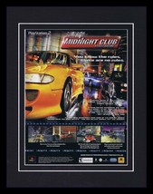 Midnight Club Street Racing 2000 PS1 Framed 11x14 ORIGINAL Advertisement  - £27.65 GBP