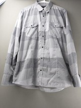 INC International Concepts Mens dress Shirt Gray Block Western SIze XL 1302 - $11.67