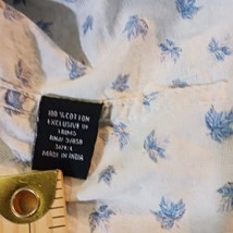 Royal Testimony Flower Short Sleeve Cotton Shirt Button Front Men's Size L image 5