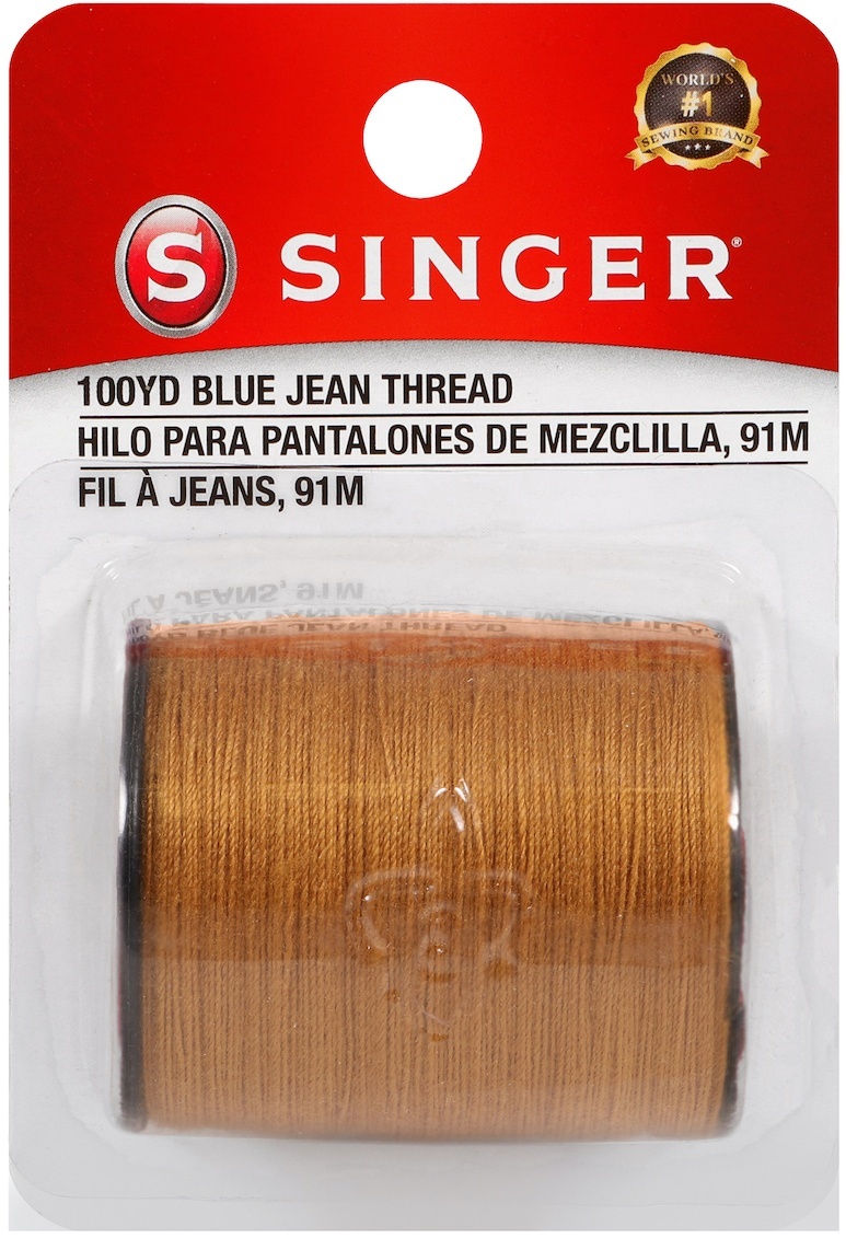 Singer Blue Jean Thread 100yd-Old Gold - £10.60 GBP