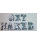 Wood Letters- 7&quot; Decorated Letters- &quot;GET NAKED&quot; Bathroom Decor- MANY des... - £45.30 GBP