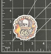 Born to Ride Route 66 - Vinyl Sticker Skull Rt 66 Road Sign Waterproof D... - $3.95