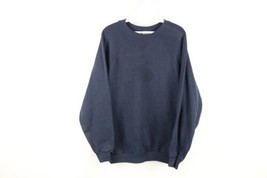 Vintage 90s Streetwear Womens 1X Faded Blank Crewneck Sweatshirt Navy Bl... - $46.09 CAD